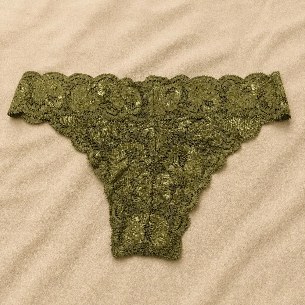 COSABELLA NSN Brazilian Lace Bikini Panty Evergreen Green / O/S - NWT